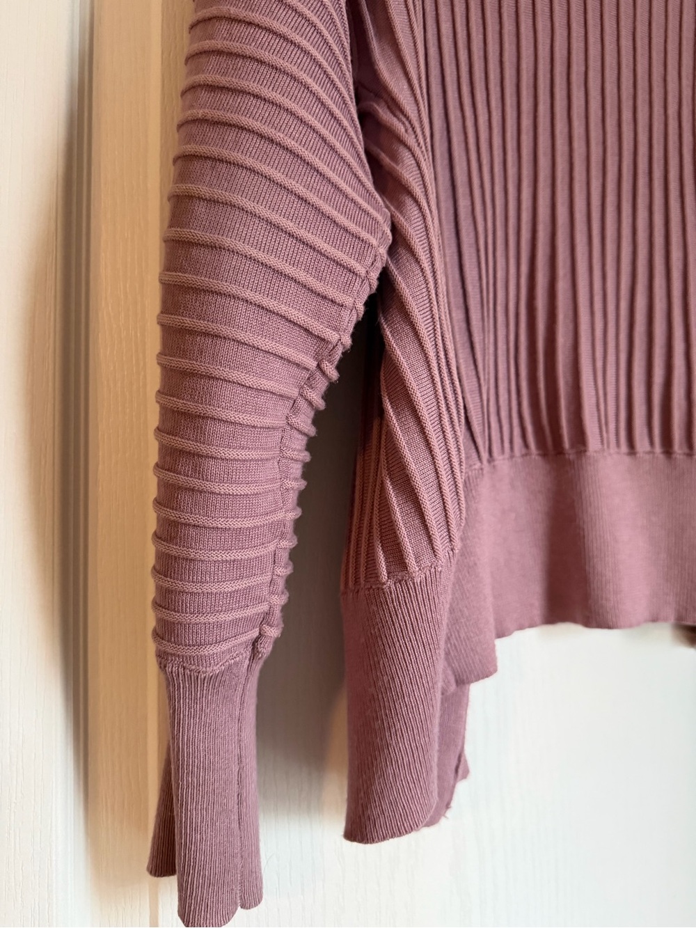 Pinque Dusty Rose Ribbed Cardigan Size Medium - Picture 6 of 9